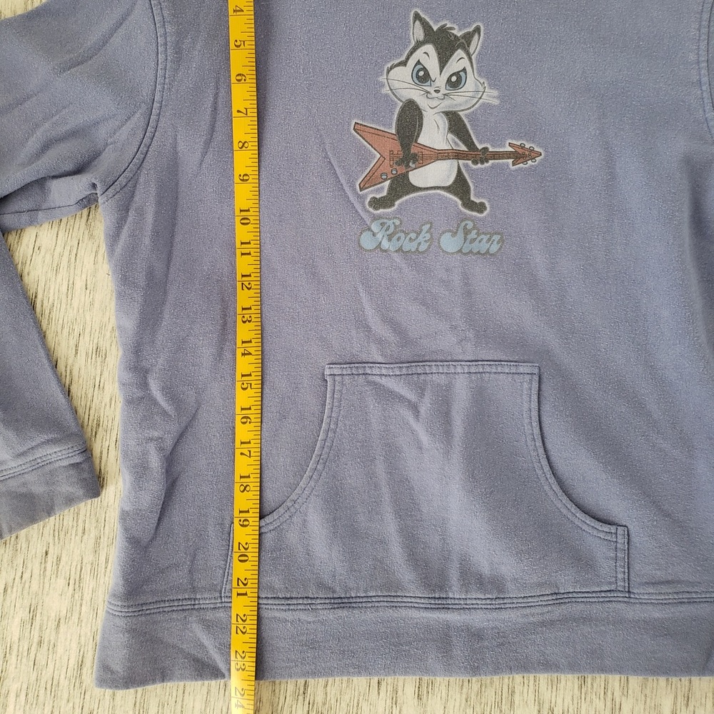 [Looney Tunes] Pussyfoot Pepe LePew Blue Purple Hoodie Sweatshirt - Picture 8 of 8